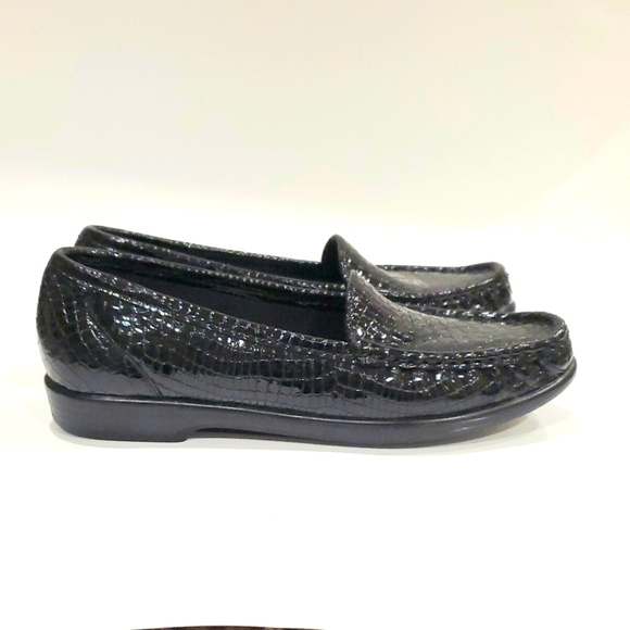 SAS Croc Print Loafer Black Size 9 AAA - Picture 3 of 11